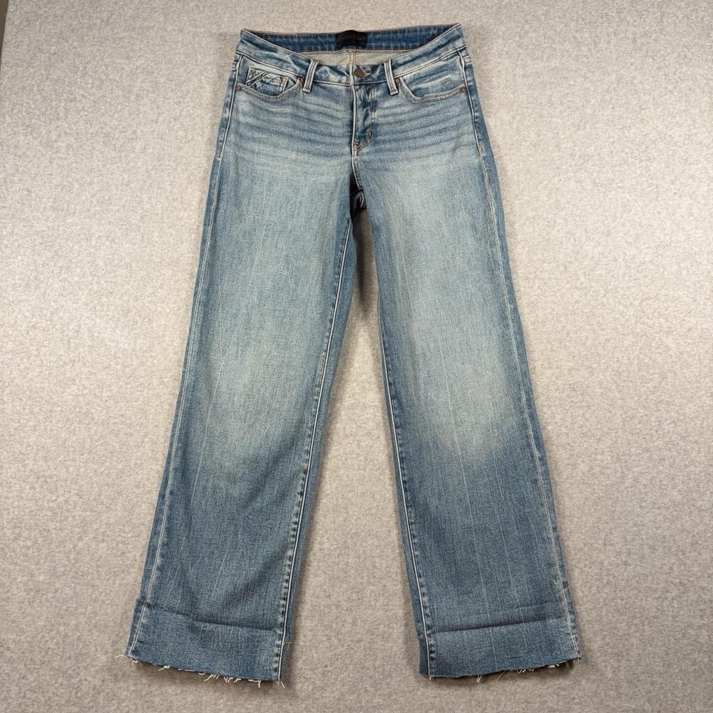 Buckle Black Fit No 53 Jeans Womens 27x28 Medium Wash Cropped Wide Leg Stretch
